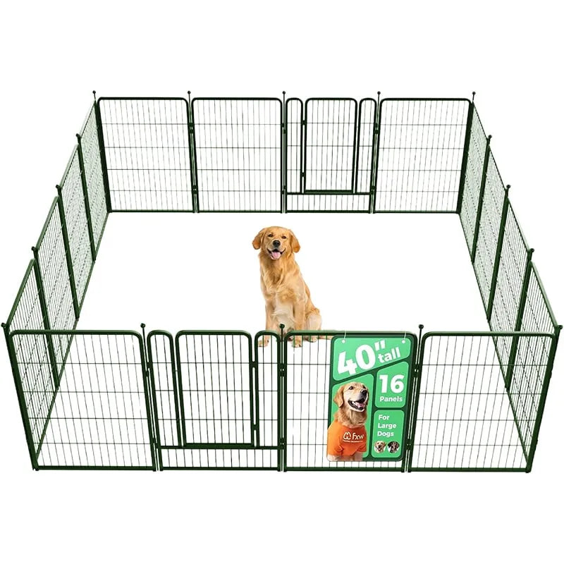 🎉Today's Special Value💝Buy 2 Get 30% Off💥FXW Garden Fence 16 Pieces Decorative Outdoor Dog Fence for Yard - Heavy Duty Metal Animal Barrier