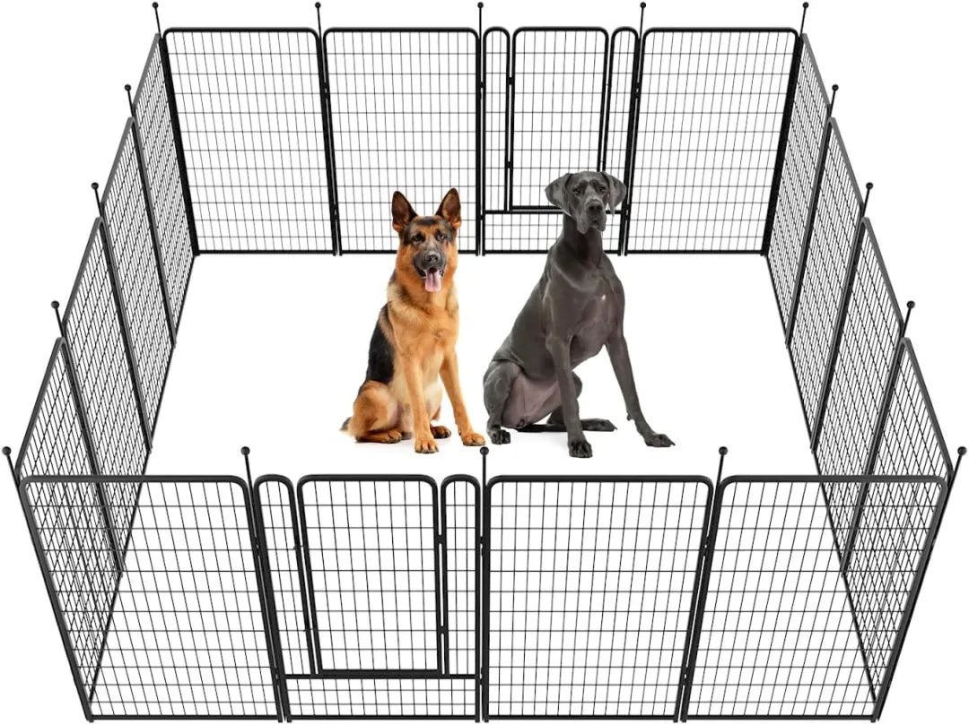 🎉Today's Special Value💝Buy 2 Get 30% Off💥FXW Garden Fence 16 Pieces Decorative Outdoor Dog Fence for Yard - Heavy Duty Metal Animal Barrier
