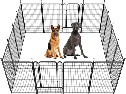 🎉Today's Special Value💝Buy 2 Get 30% Off💥FXW Garden Fence 16 Pieces Decorative Outdoor Dog Fence for Yard - Heavy Duty Metal Animal Barrier