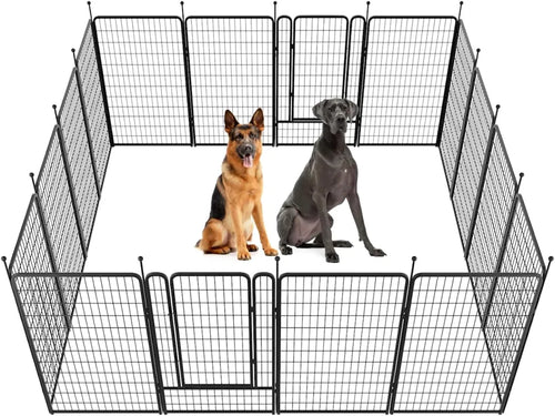 🎉Today's Special Value💝Buy 2 Get 30% Off💥FXW Garden Fence 16 Pieces Decorative Outdoor Dog Fence for Yard - Heavy Duty Metal Animal Barrier