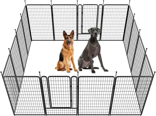 🎉Today's Special Value💝Buy 2 Get 30% Off💥FXW Garden Fence 16 Pieces Decorative Outdoor Dog Fence for Yard - Heavy Duty Metal Animal Barrier