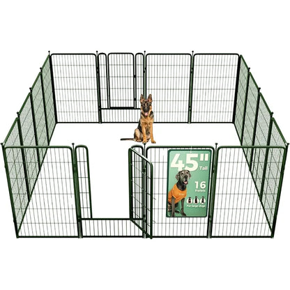 🎉Today's Special Value💝Buy 2 Get 30% Off💥FXW Garden Fence 16 Pieces Decorative Outdoor Dog Fence for Yard - Heavy Duty Metal Animal Barrier