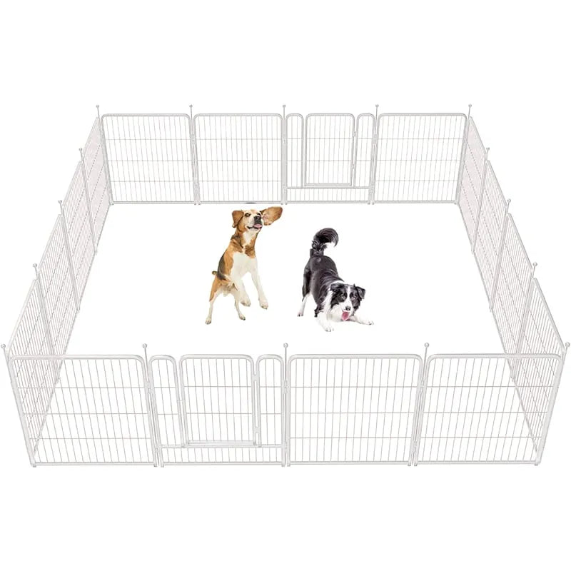 🎉Today's Special Value💝Buy 2 Get 30% Off💥FXW Garden Fence 16 Pieces Decorative Outdoor Dog Fence for Yard - Heavy Duty Metal Animal Barrier