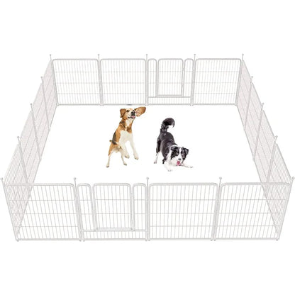 🎉Today's Special Value💝Buy 2 Get 30% Off💥FXW Garden Fence 16 Pieces Decorative Outdoor Dog Fence for Yard - Heavy Duty Metal Animal Barrier