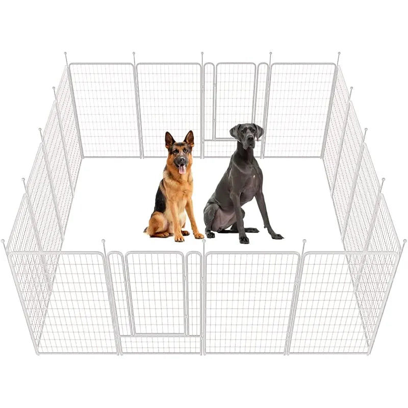 🎉Today's Special Value💝Buy 2 Get 30% Off💥FXW Garden Fence 16 Pieces Decorative Outdoor Dog Fence for Yard - Heavy Duty Metal Animal Barrier