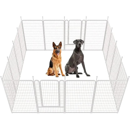 🎉Today's Special Value💝Buy 2 Get 30% Off💥FXW Garden Fence 16 Pieces Decorative Outdoor Dog Fence for Yard - Heavy Duty Metal Animal Barrier