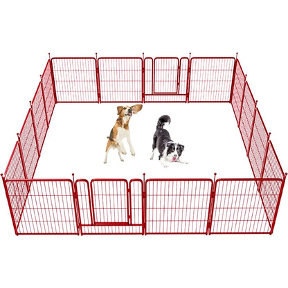 🎉Today's Special Value💝Buy 2 Get 30% Off💥FXW Garden Fence 16 Pieces Decorative Outdoor Dog Fence for Yard - Heavy Duty Metal Animal Barrier