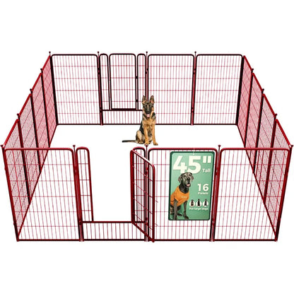 🎉Today's Special Value💝Buy 2 Get 30% Off💥FXW Garden Fence 16 Pieces Decorative Outdoor Dog Fence for Yard - Heavy Duty Metal Animal Barrier